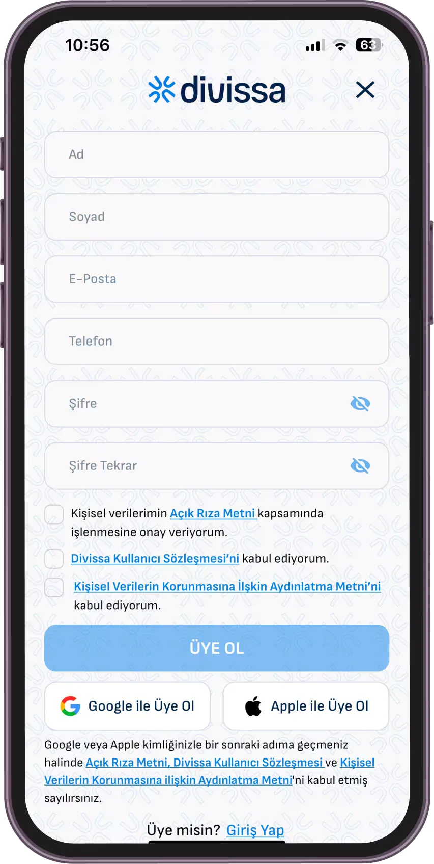 üye ol resim